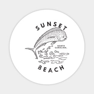 Sunset Beach, NC Summertime Vacationing Mahi Mahi Big Head Fish Magnet